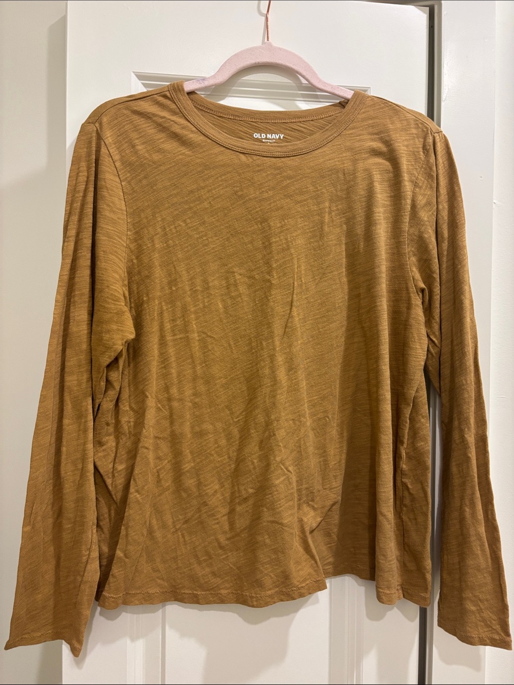 Old Navy Women’s Long-Sleeve Everywear Shirt - Mustard Brown